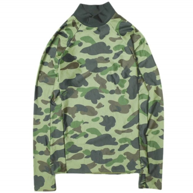A BATHING APE ア ベイシング エイプ 日本製 1ST CAMO RASH GUARD M ラッシュガード 001GDF201059X M カモフラージュ 長袖 水着 トップス g21387