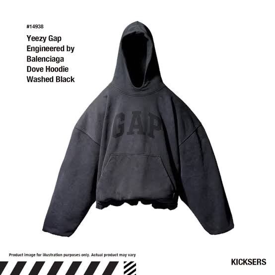 YEEZY GAP Dove Hoodie "Washed Black"