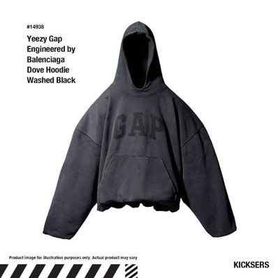 YEEZY GAP Dove Hoodie "Washed Black"