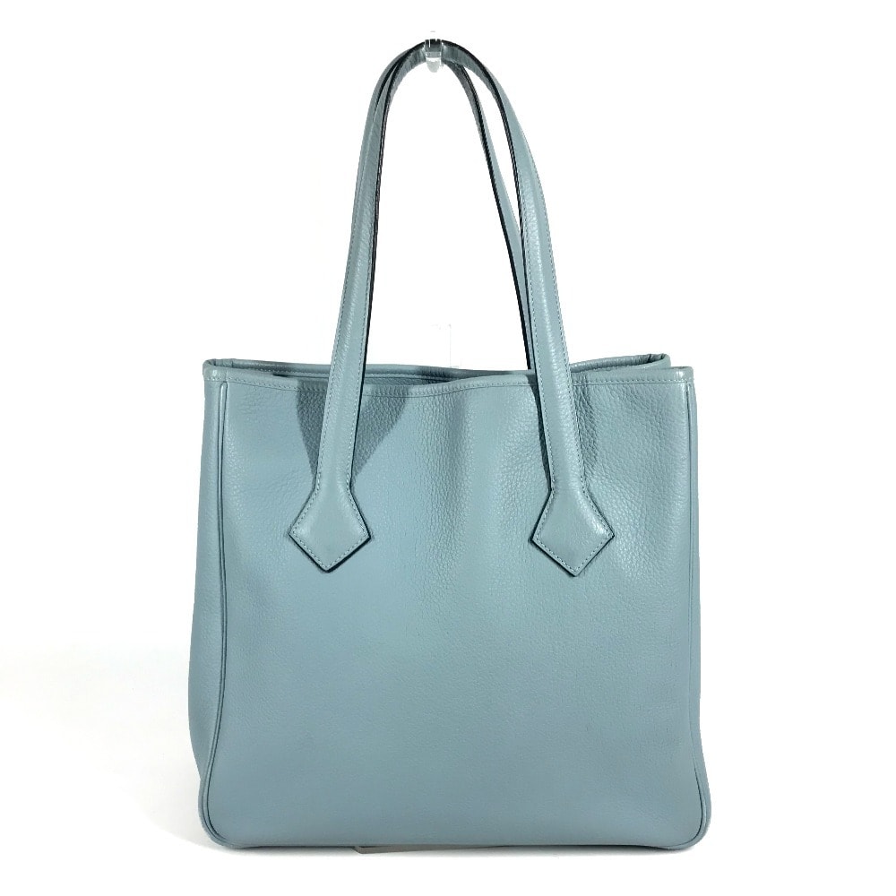 エルメス HERMES ヴィクトリア カバス32 ヴィクトリアカバス 肩掛け トートバッグ カバン ショルダーバッグ トリヨンクレマンス L□刻 ブルー