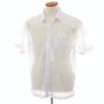 【中古】シュプリーム Supreme 2025年春夏 Last Supper Lace S/S Shirt ポリエステル レース 半袖シャツ ホワイト【サイズM】【メンズ】