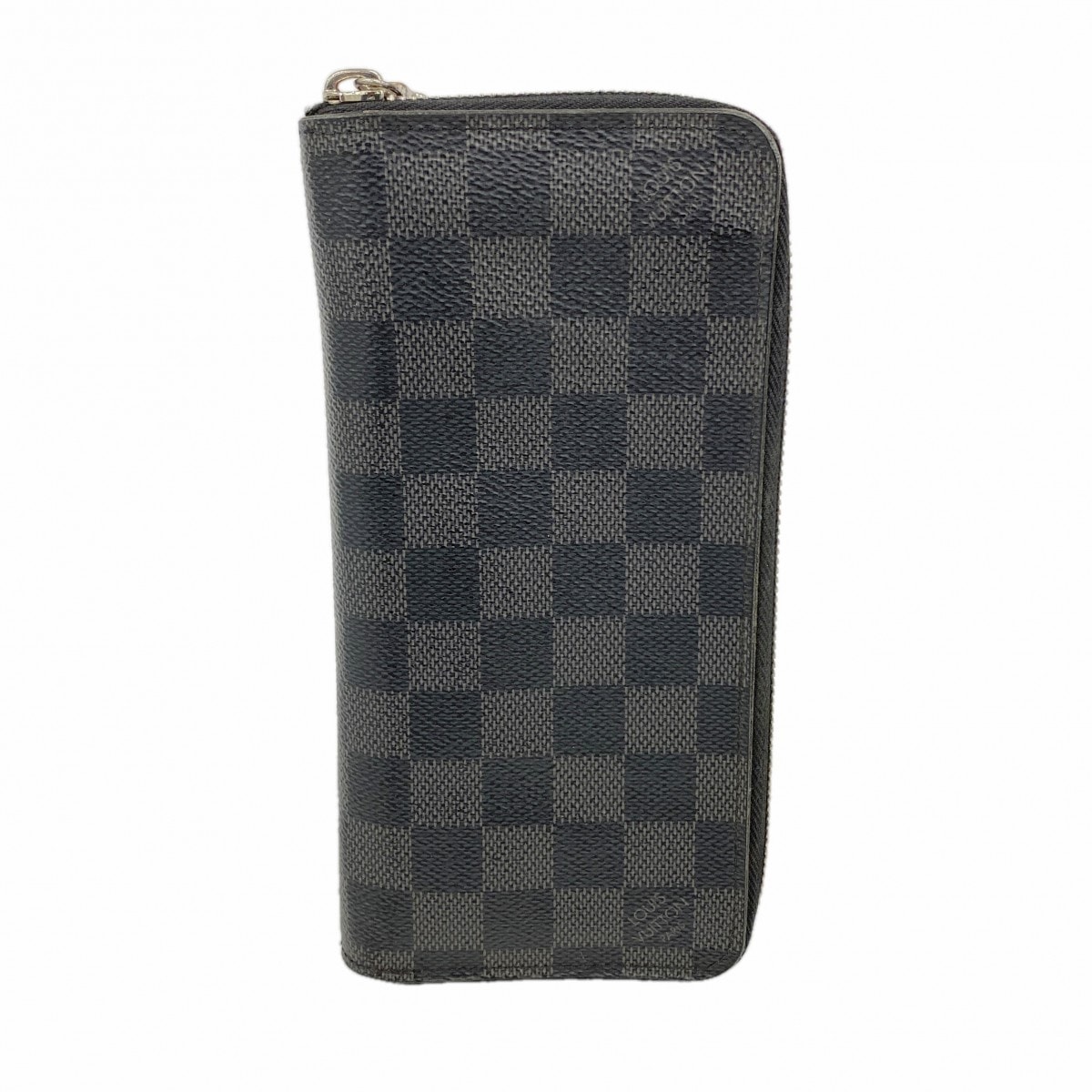 【6ec2454】ルイヴィトン 長財布 ダミエ・グラフィット ジッピーウォレットヴェルティカル N63095 ブラック【中古】メンズ