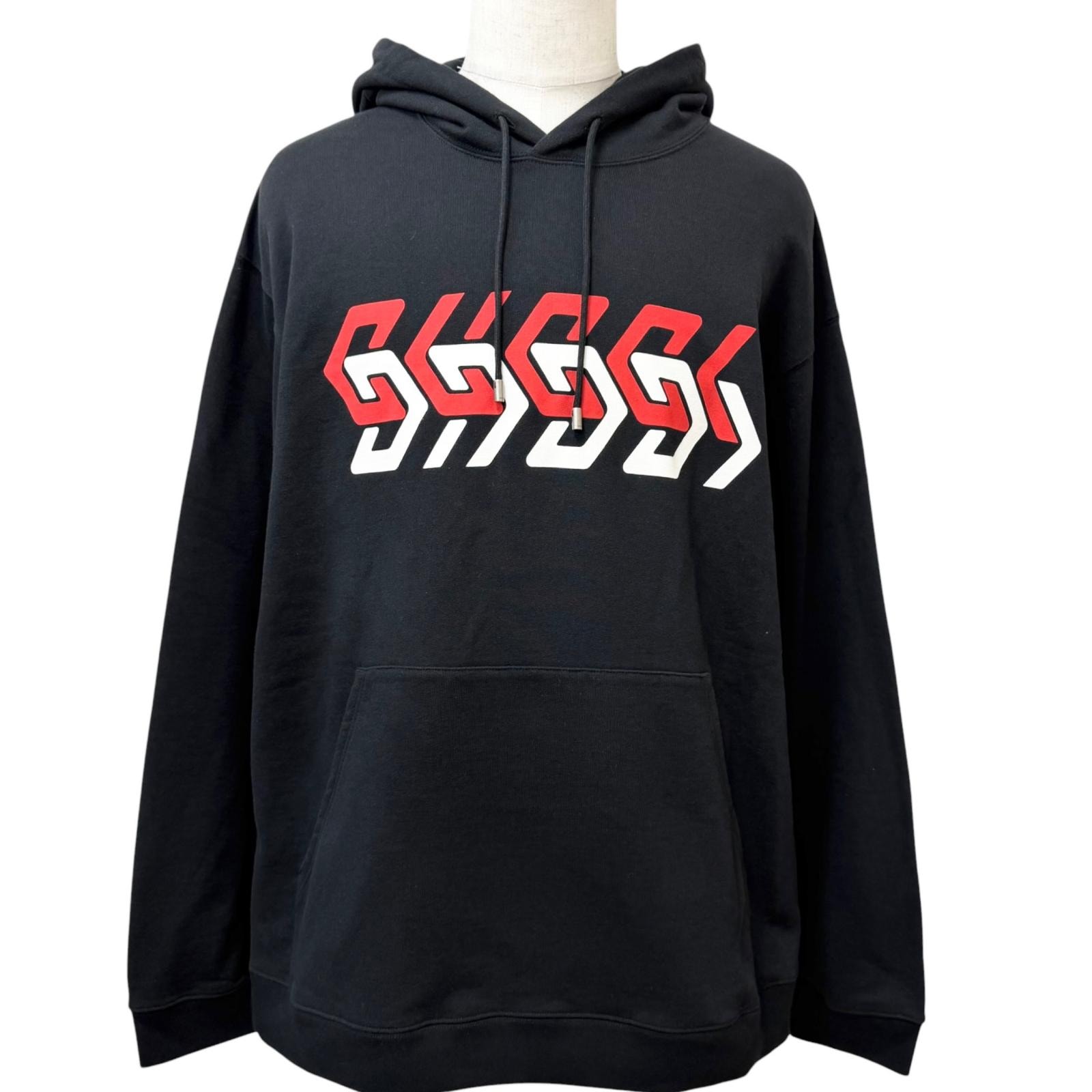 極美品 グッチ パーカー ブラック メンズ XXL 681210