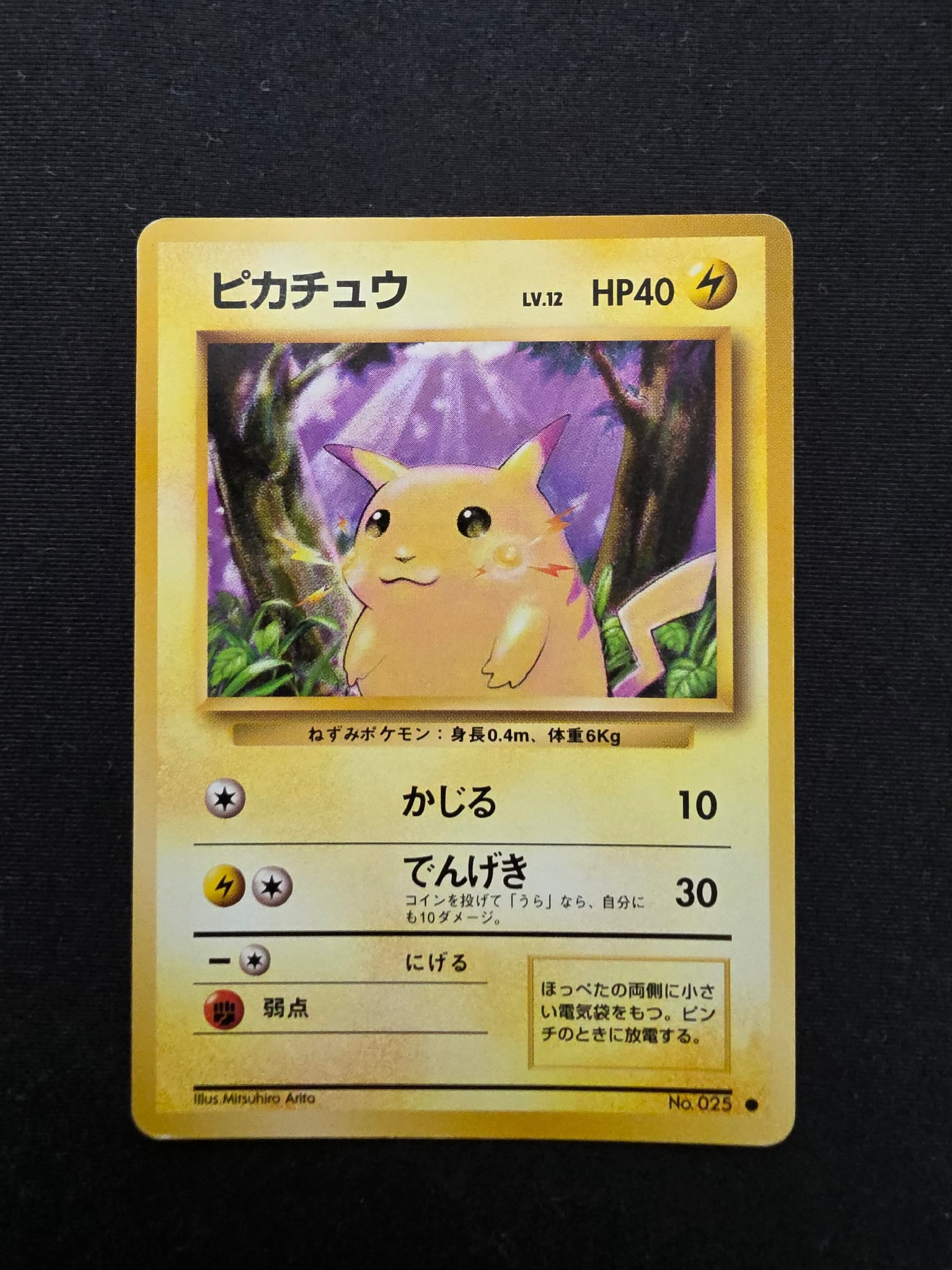ピカチュウ ○ : 旧裏 [PMCG1-2](拡張パック「ポケットモンスター