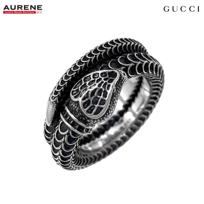 GUCCI グッチ リング・指輪 燻し加工 ガーデン スネーク SV925 13号 シルバー 新品仕上済 メンズ
【中古】