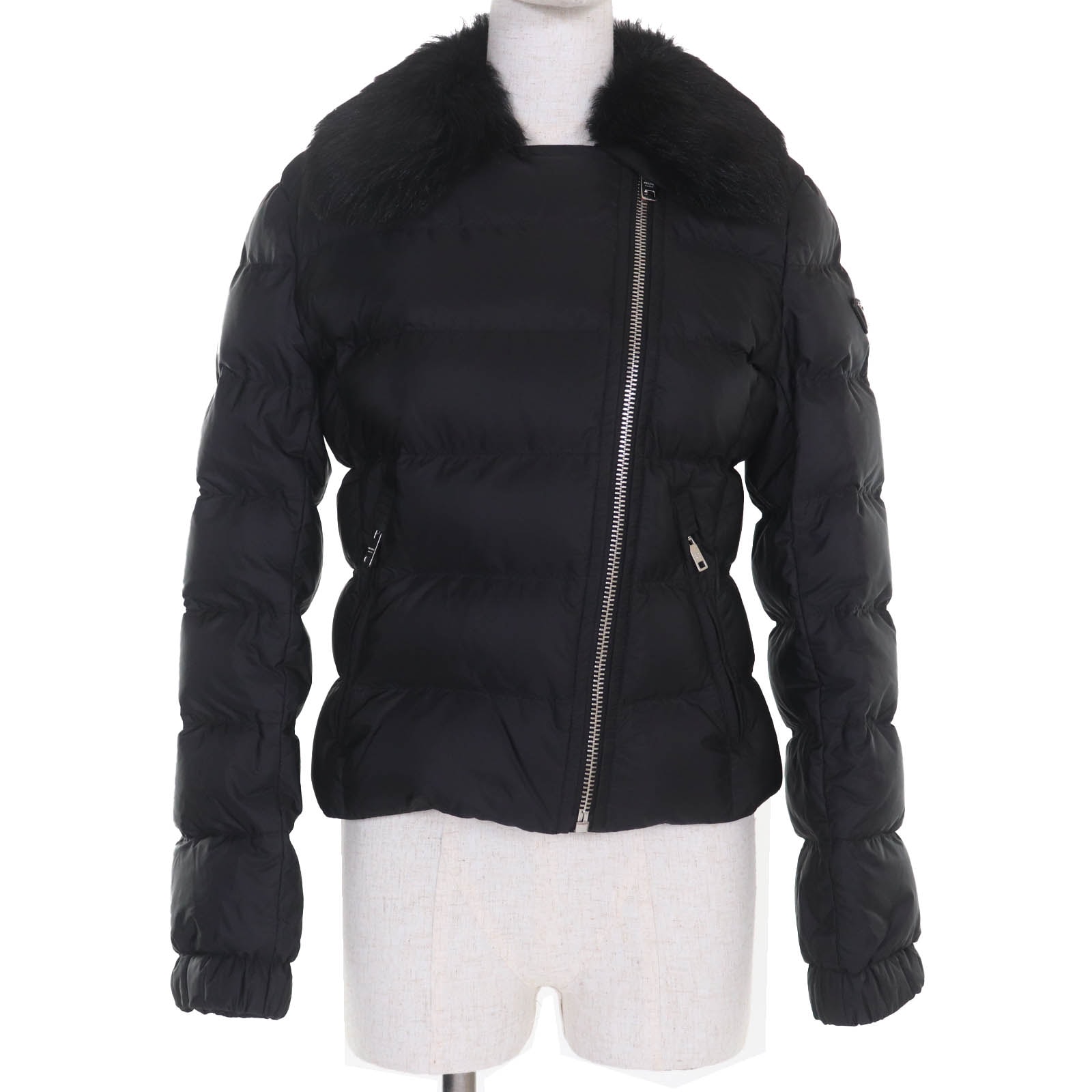 美品 プラダ
 ダウンジャケット ブラック レディース 42 29Y510