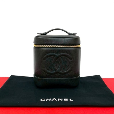 CHANEL シャネル ココマーク キャビアスキン ハンドバッグ ブラック
38254