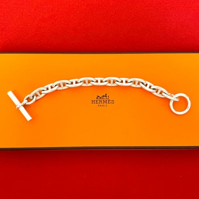 HERMES エルメス シェーヌダンクル GM 12コマ シルバー925 ブレスレット シルバー
58401