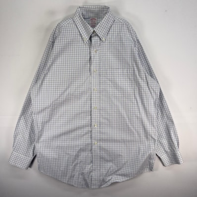 古着 ブルックスブラザーズ Brooks Brothers 長袖シャツ TRADITIONAL ボタンダウン 胸ポケ M ブルー系 チェック メンズ