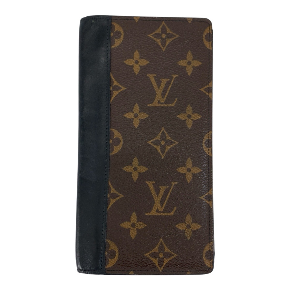 LOUIS VUITTON ルイヴィトン モノグラム マカサー ポルトフォイユ ブラザ ブラウン ブラック PVC 長財布 ロングウォレット 603552 【中古】