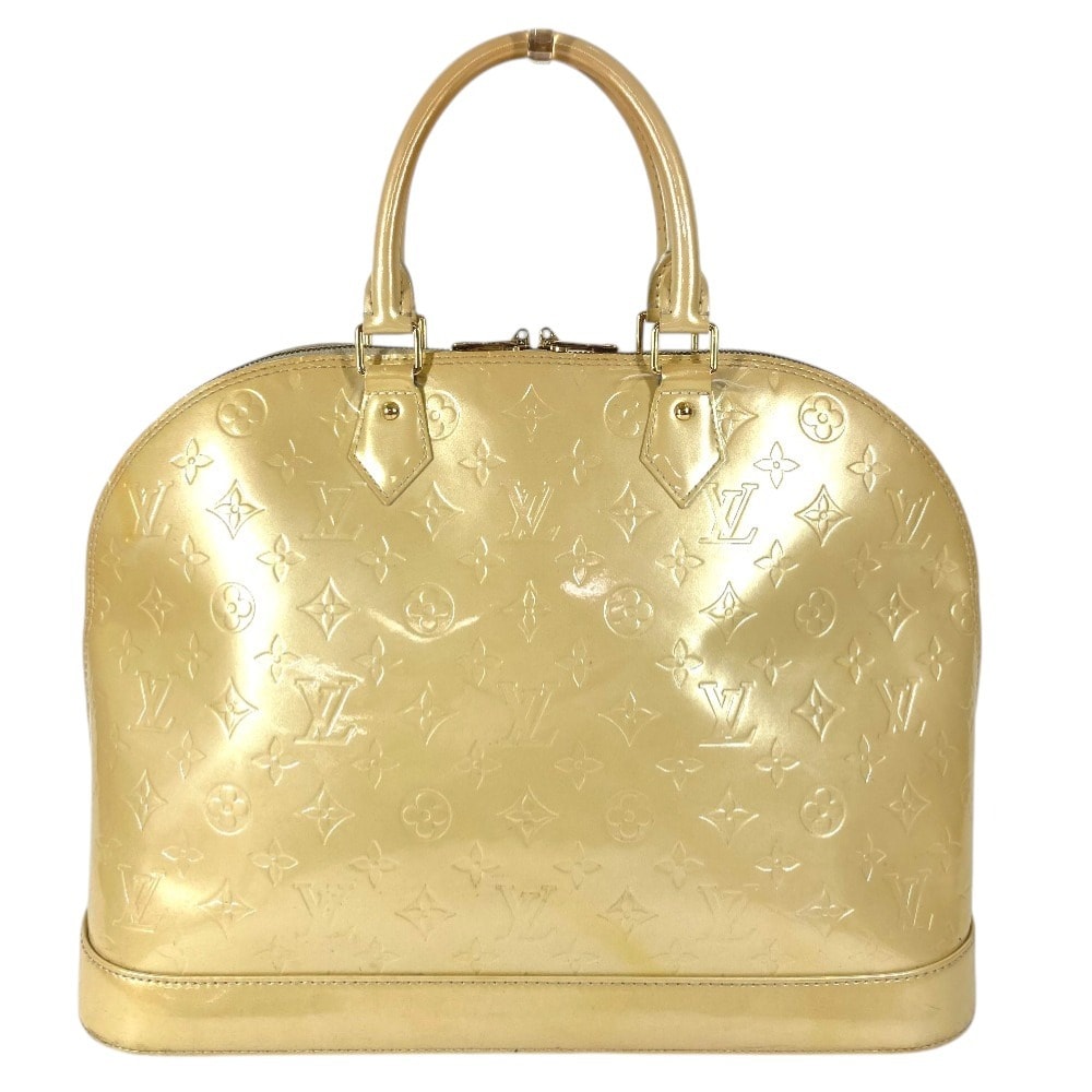 ルイヴィトン LOUIS VUITTON アルマGM アルマ GM M91450 モノグラムヴェルニ トートバッグ カバン  ハンドバッグ モノグラムヴェルニキャンバス ブロンコライユ ベージュ