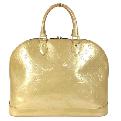 ルイヴィトン LOUIS VUITTON アルマGM アルマ GM M91450 モノグラムヴェルニ トートバッグ カバン ハンドバッグ モノグラムヴェルニキャンバス ブロンコライユ ベージュ
