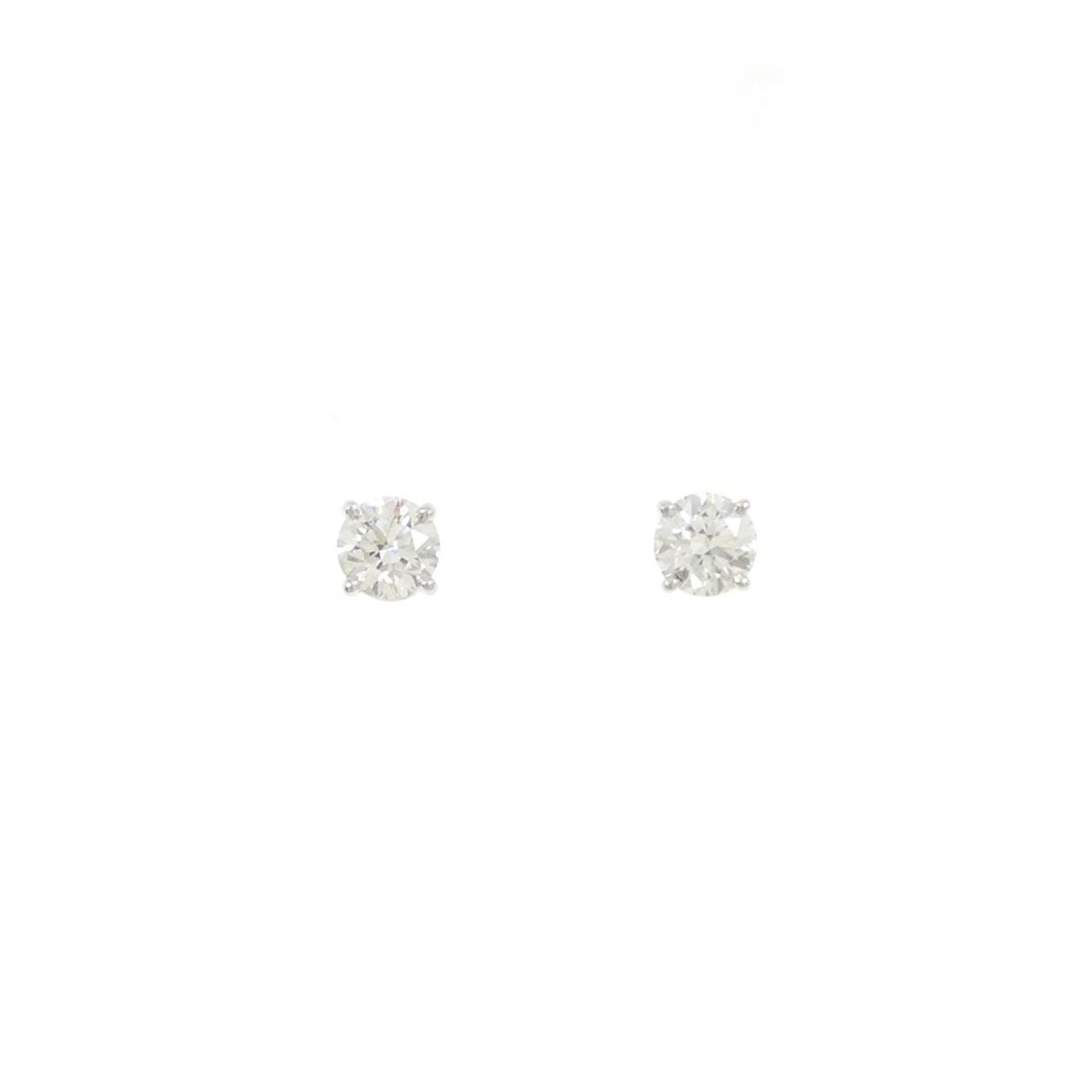 ティファニー ソリティア ピアス 0.45CT 0.47CT J VVS2 3EX-EXT