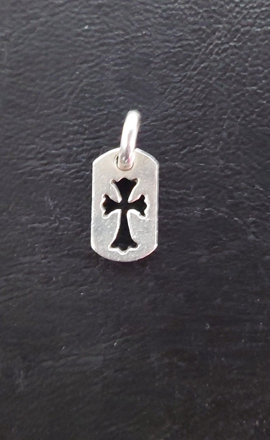 Chrome Hearts Dog Tag Tiny Cut Out Cross "Silver"