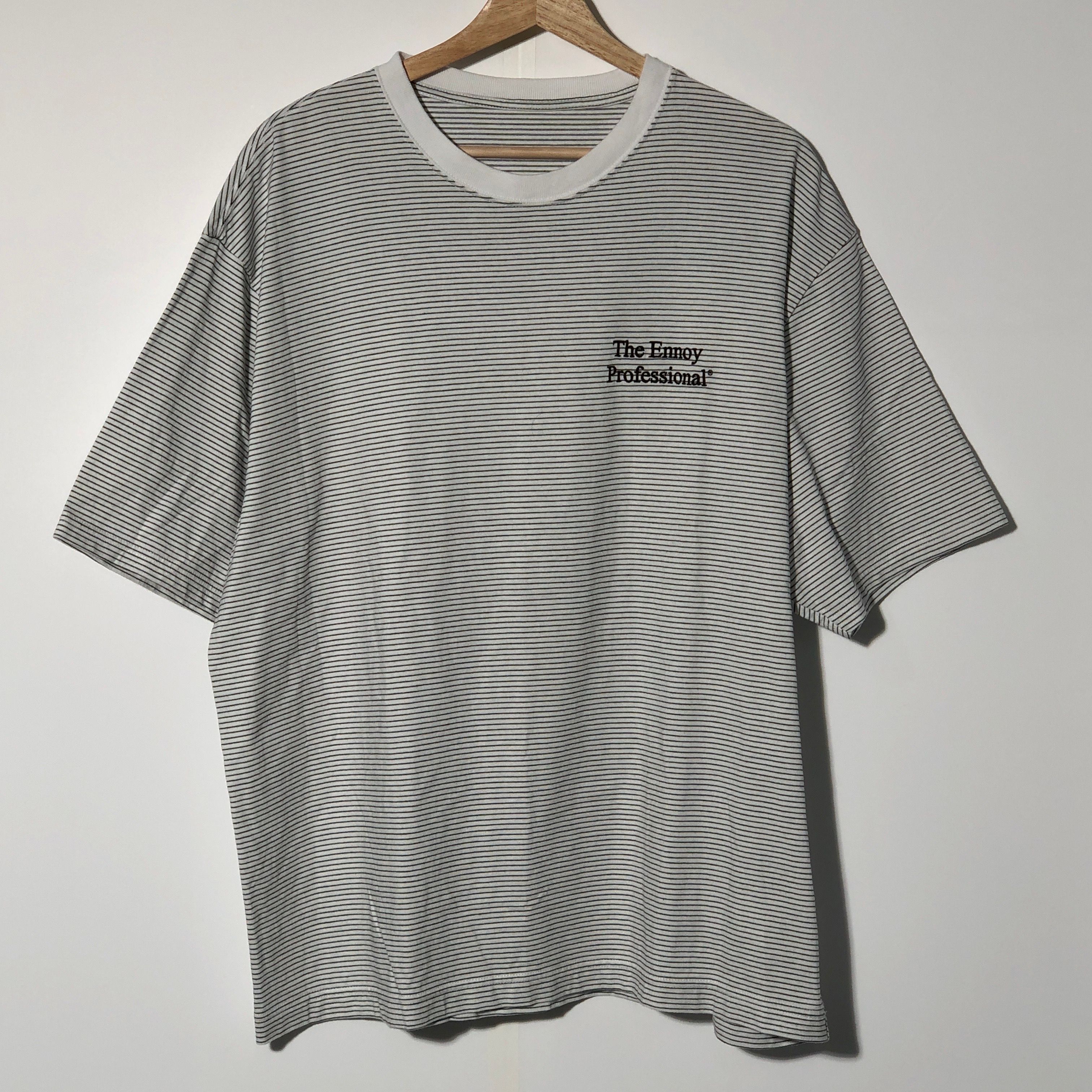 ENNOY 22SS S/S Border Tee "White" SS22BRENCT05AM