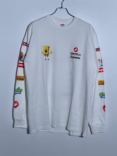 Supreme x SpongeBob Castelli Racing L/S Tee "White"