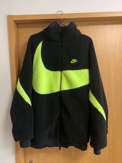Nike Big Swoosh Reversible Boa Jacket"Black Neon"