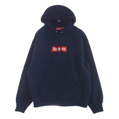 Supreme シュプリーム パーカー 24AW Box Logo Hooded Sweatshirt Navy ボックスロゴ スウェット フーディ パーカー ネイビー系 L【中古】