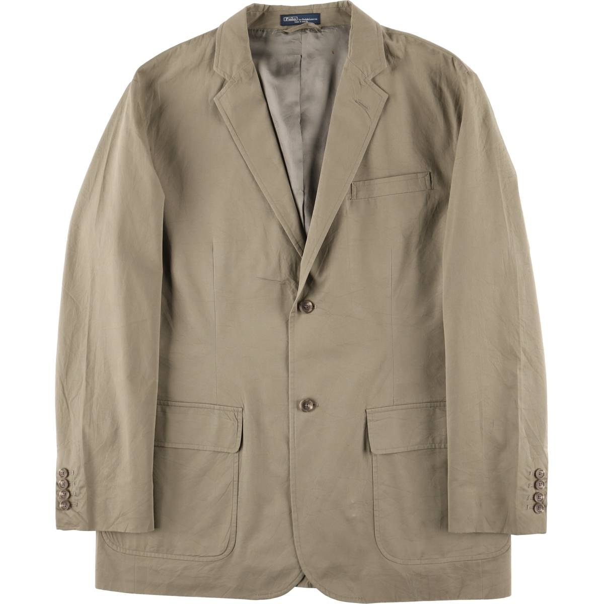 古着 ラルフローレン Ralph Lauren POLO by Ralph Lauren コットンテーラードジャケット メンズL相当/eaa600304