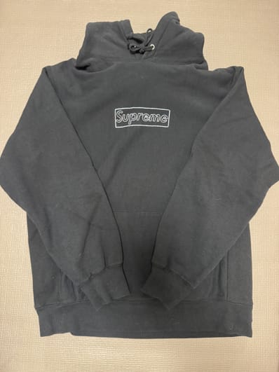 Supreme KAWS Chalk Logo Hooded Sweatshirt "Black"(2021)