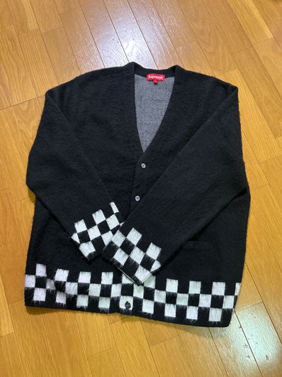 Supreme Brushed Checkerboard Cardigan "Black"
