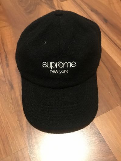 Supreme Harris Tweed Classic Logo 6-Panel "Black"