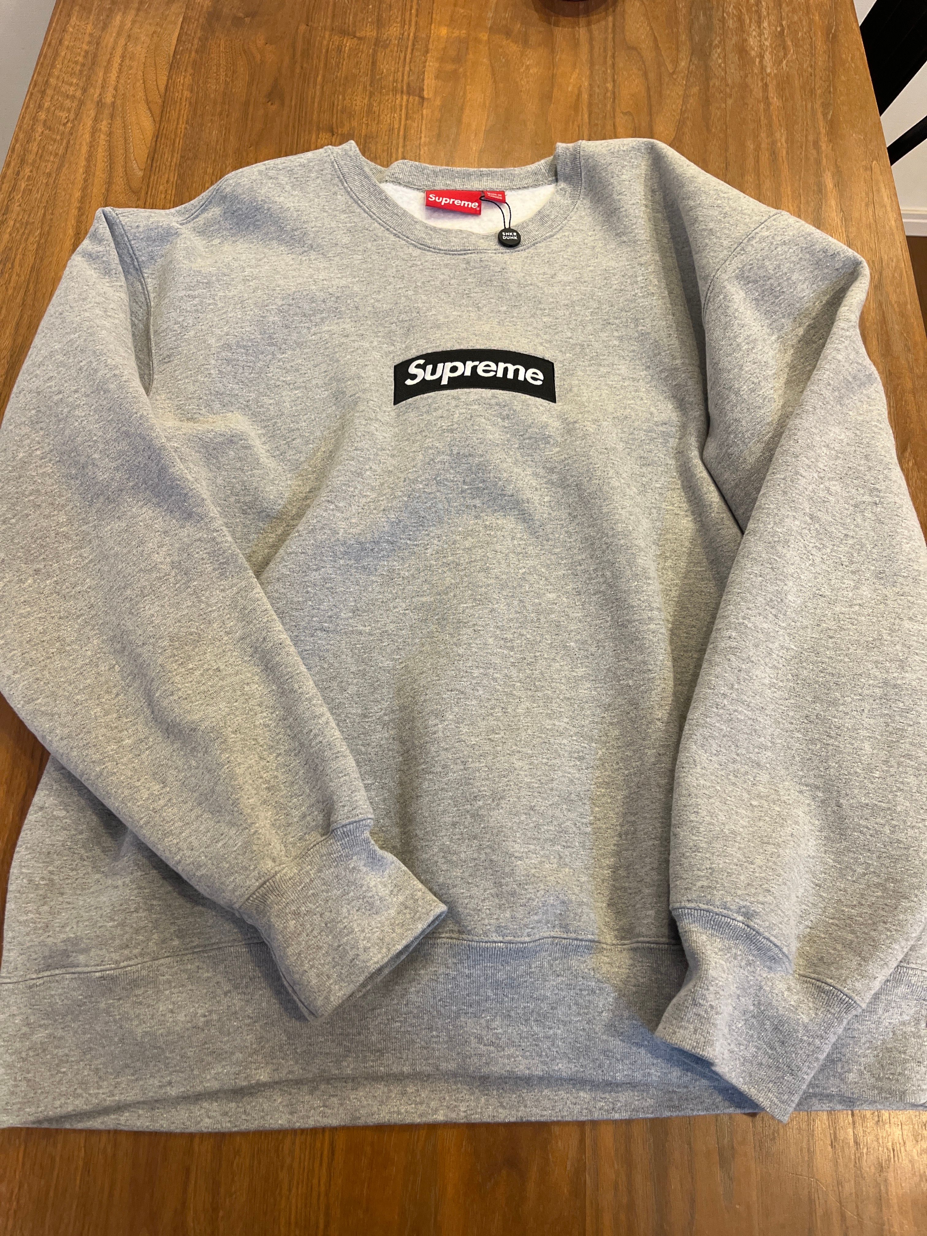 Supreme Box Logo Crewneck "Heather Grey" (22FW)