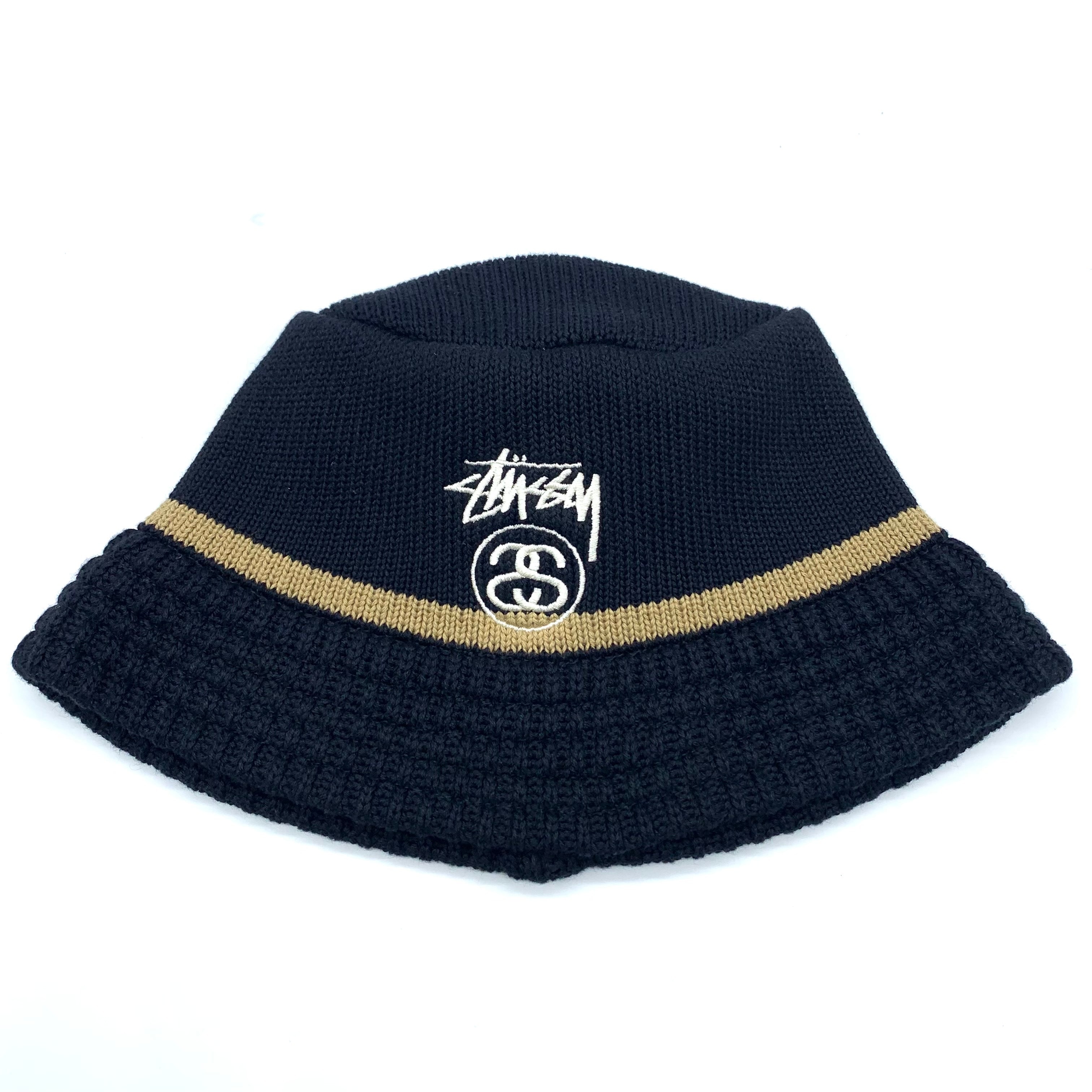 STUSSY SS Link Knit Bucket Hat Black