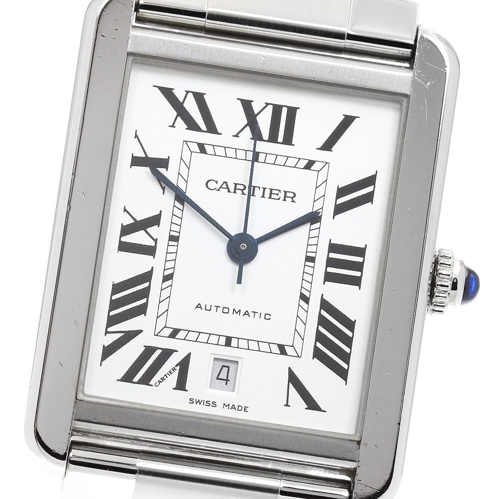 カルティエ タンクソロ XL デイト W5200028 メンズ 【中古】