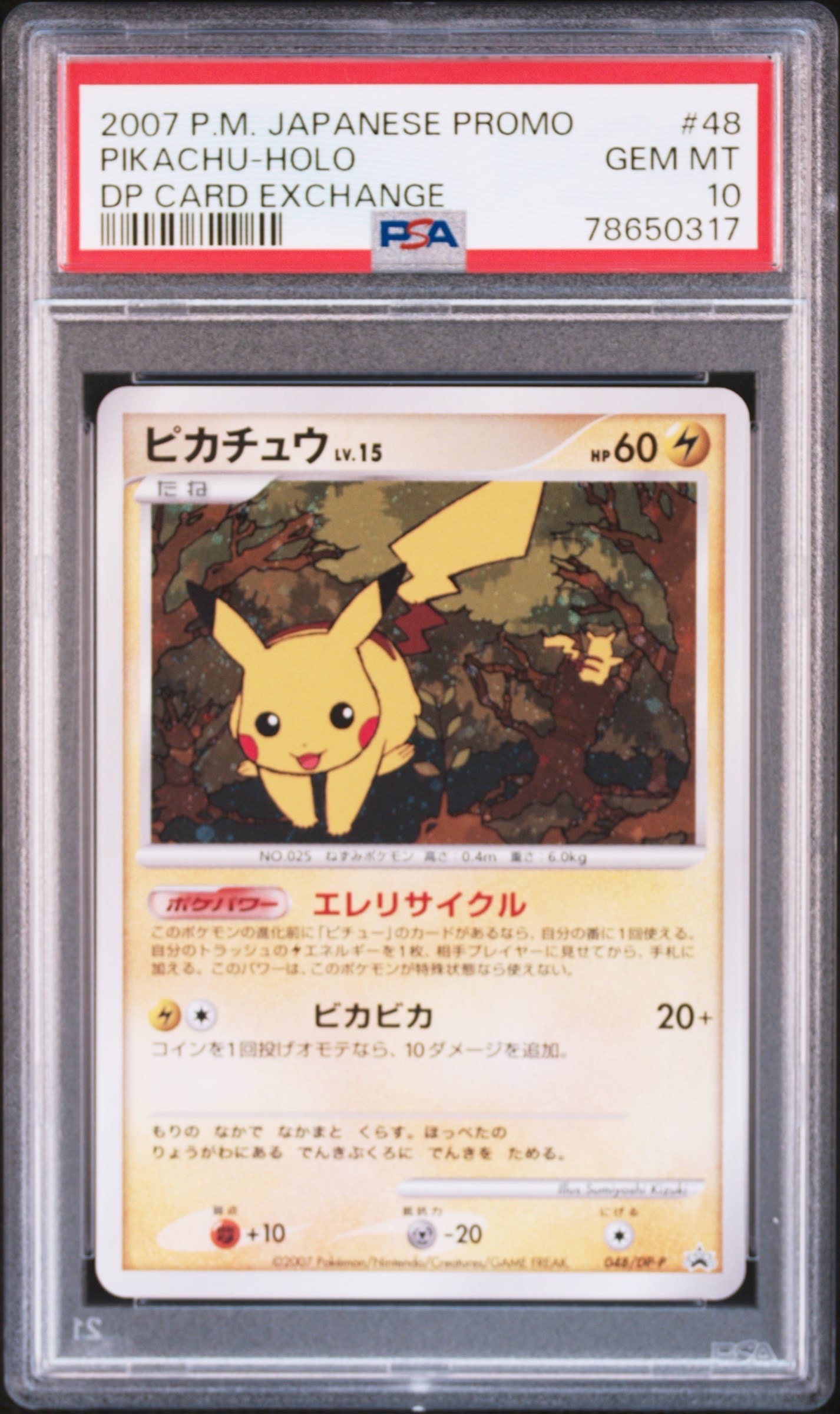 ピカチュウLV.15 [DP-P 048](プロモーションカード「とりかえっこDP引換カード2007年7月」)