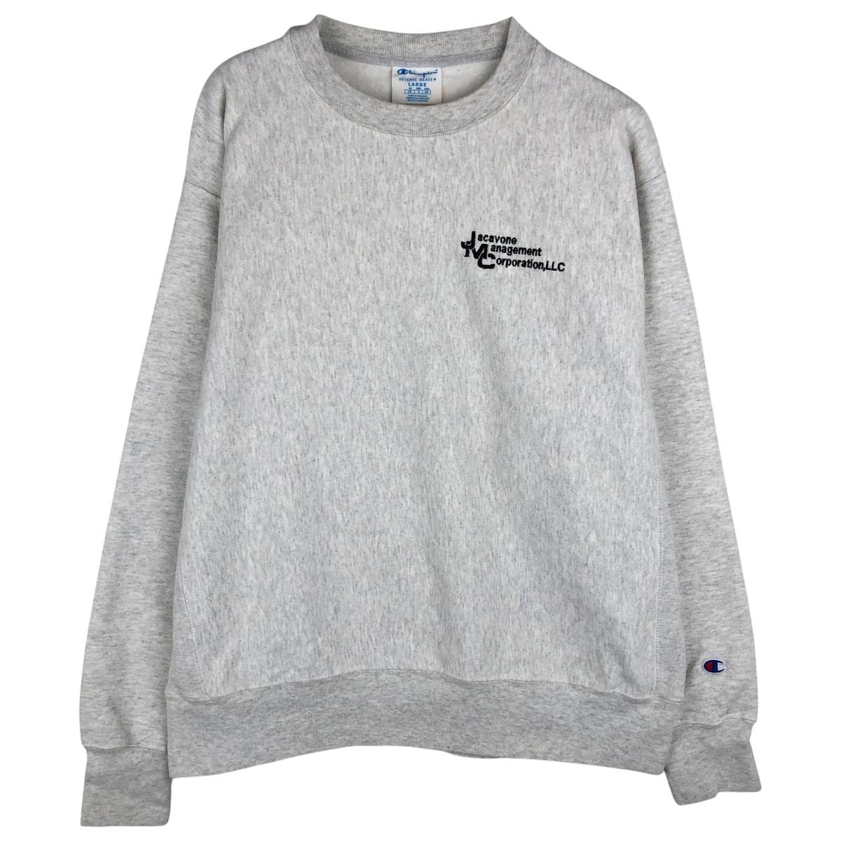 古着 チャンピオン Champion REVERSE WEAVE リバースウィーブ Jacavone Management Corporation, LLC アドバタイジング スウェットシャツ トレーナー メンズL相当/eaa610535