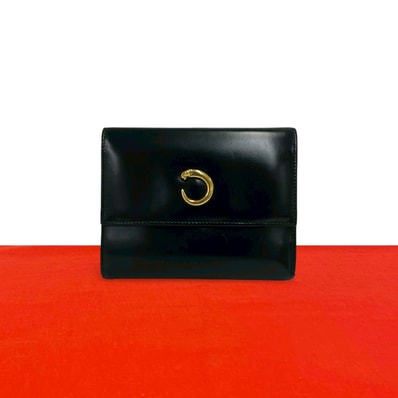CARTIER カルティエ パンサーライン レザー 三つ折り財布 ブラック
42909