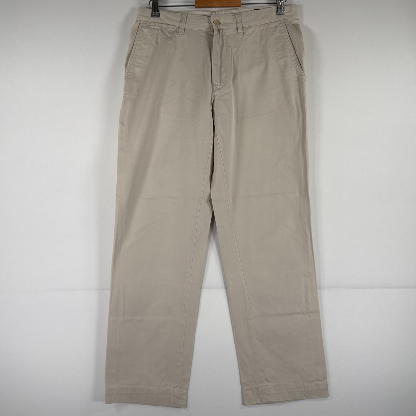 古着 ポロバイラルフローレン Polo by Ralph Lauren チノパンツ チノパン コットン ワンポイント スラックス w33 L32 ベージュ メンズ