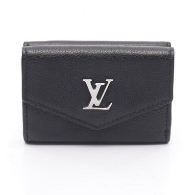 ルイ・ヴィトン LOUIS VUITTON ポルトフォイユ ロックミニ ノワール 三つ折り財布 財布 レザー レディース ブラック系 M63921 【中古】