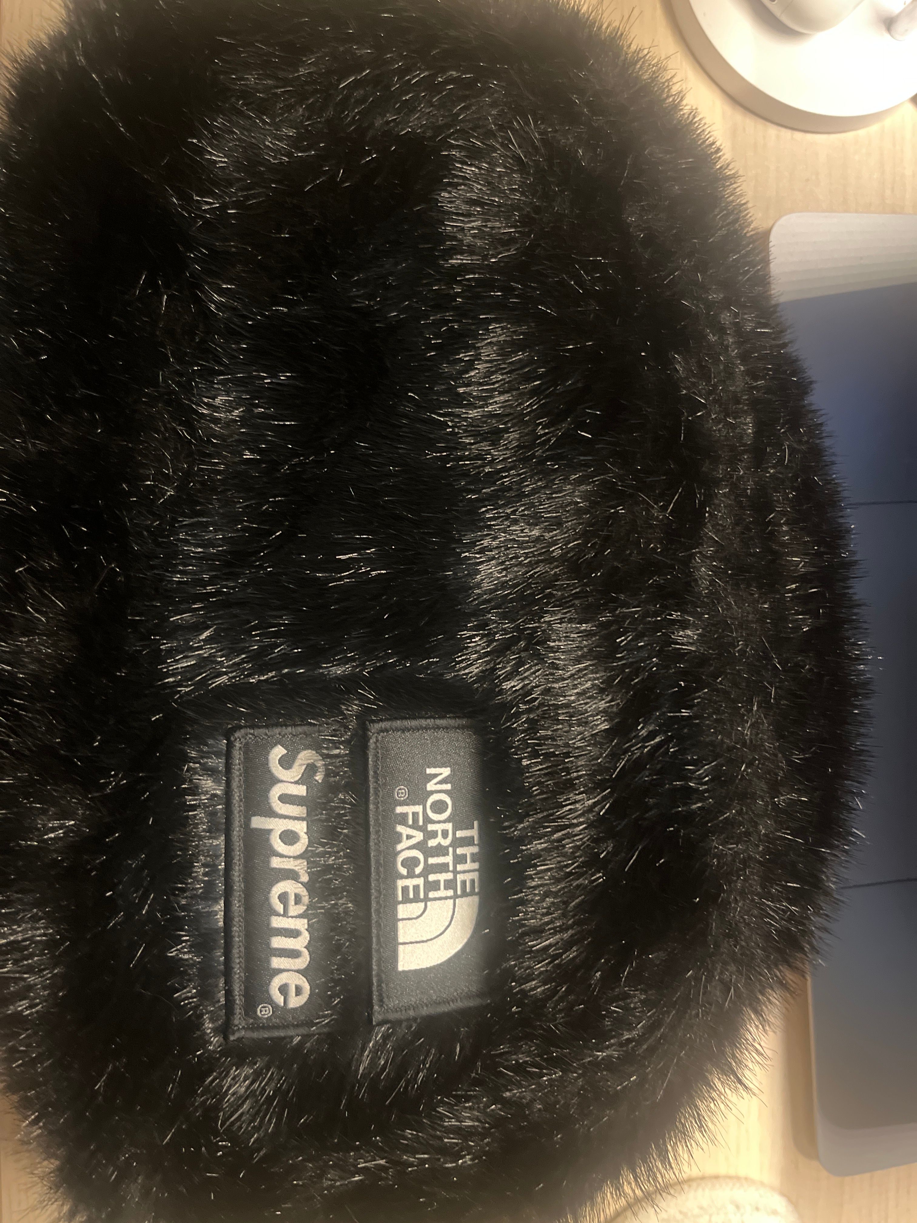 Supreme x The North Face Faux Fur Waist Bag "Black" NM82093I / NF0A5G87