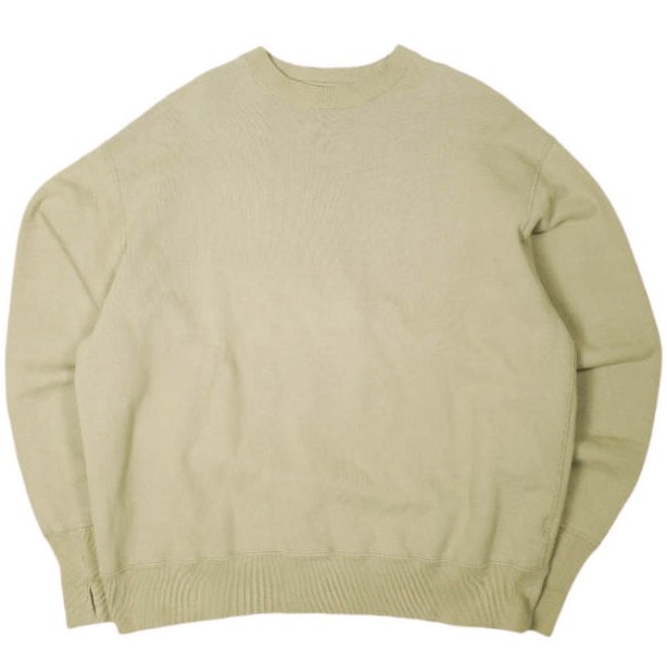 Unlikely アンライクリー 23AW 日本製 Unlikely Split Raglan Sleeve Crew 裏毛 クルーネックスウェット U23F-13-0001 L BEIGE トレーナー スプリット ラグラン プルオーバー トップス