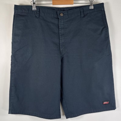 古着 ディッキーズ Dickies ショートパンツ ワークショーツ ハーフパンツ サイドポケット 大きいサイズ ワンポイントロゴ ネイビー メンズ