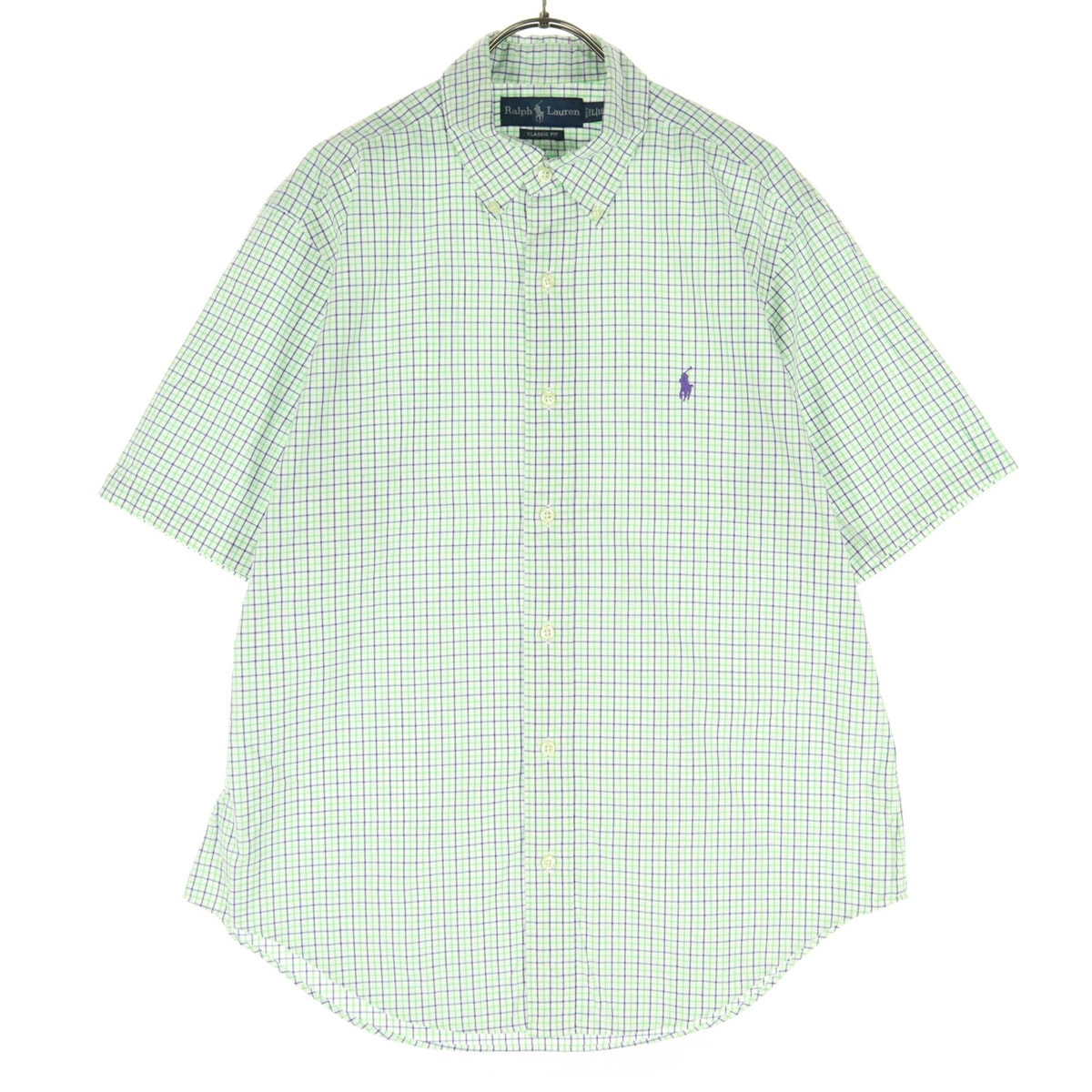 A (未使用に近い)】美品 RALPH LAUREN ラルフローレン チェック柄 半袖
