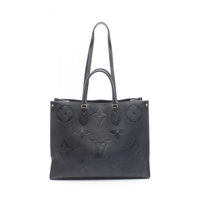 ルイ・ヴィトン LOUIS VUITTON オンザゴーGM トートバッグ バッグ レザー モノグラム・アンプラント ノワール レディース ブラック系 M44925 【中古】