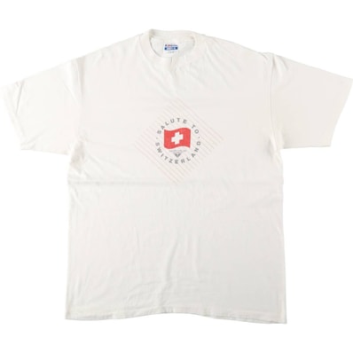 古着 90年代 ヘインズ Hanes BEEFY-T 青タグ プリントTシャツ USA製 メンズXL相当 ヴィンテージ/eaa669927
