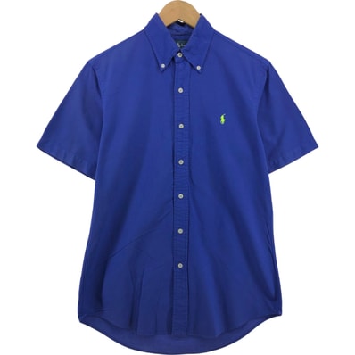 古着 ラルフローレン Ralph Lauren CUSTOM FIT 半袖 ボタンダウンシャツ メンズS相当/eaa557878