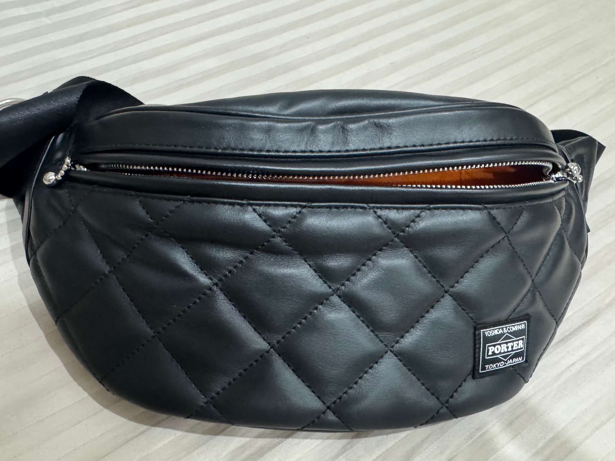 PORTER x Lewis Leathers Waist Bag "Black"