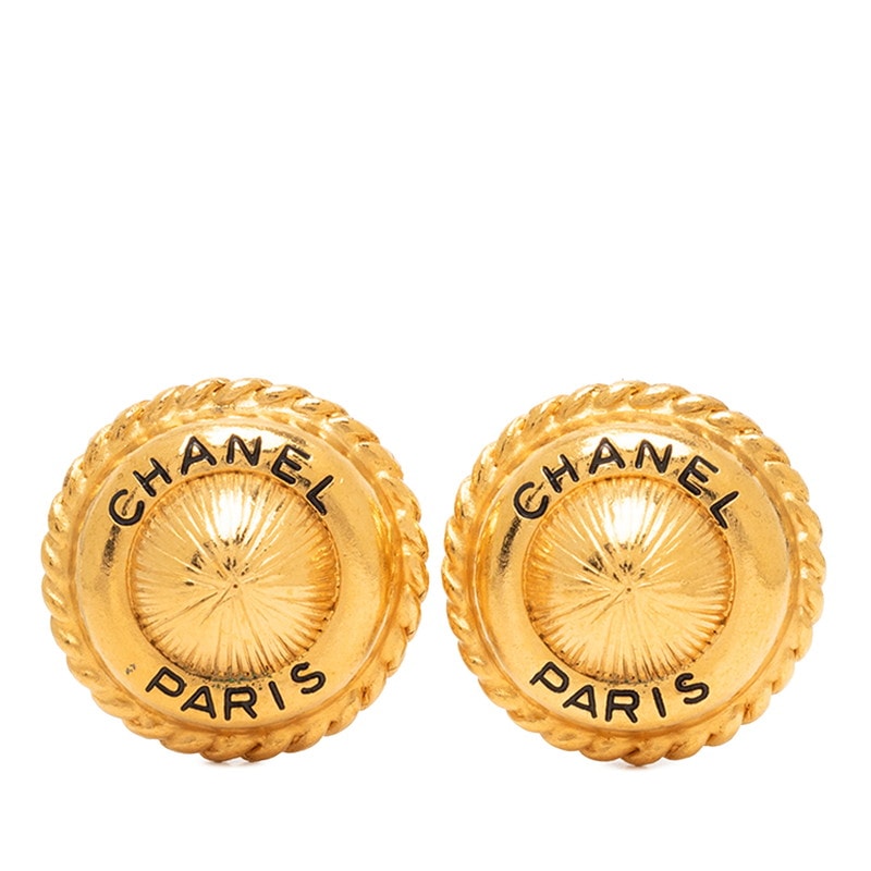 シャネル ヴィンテージ ロゴ イヤリング ゴールド メッキ レディース CHANEL 【中古】