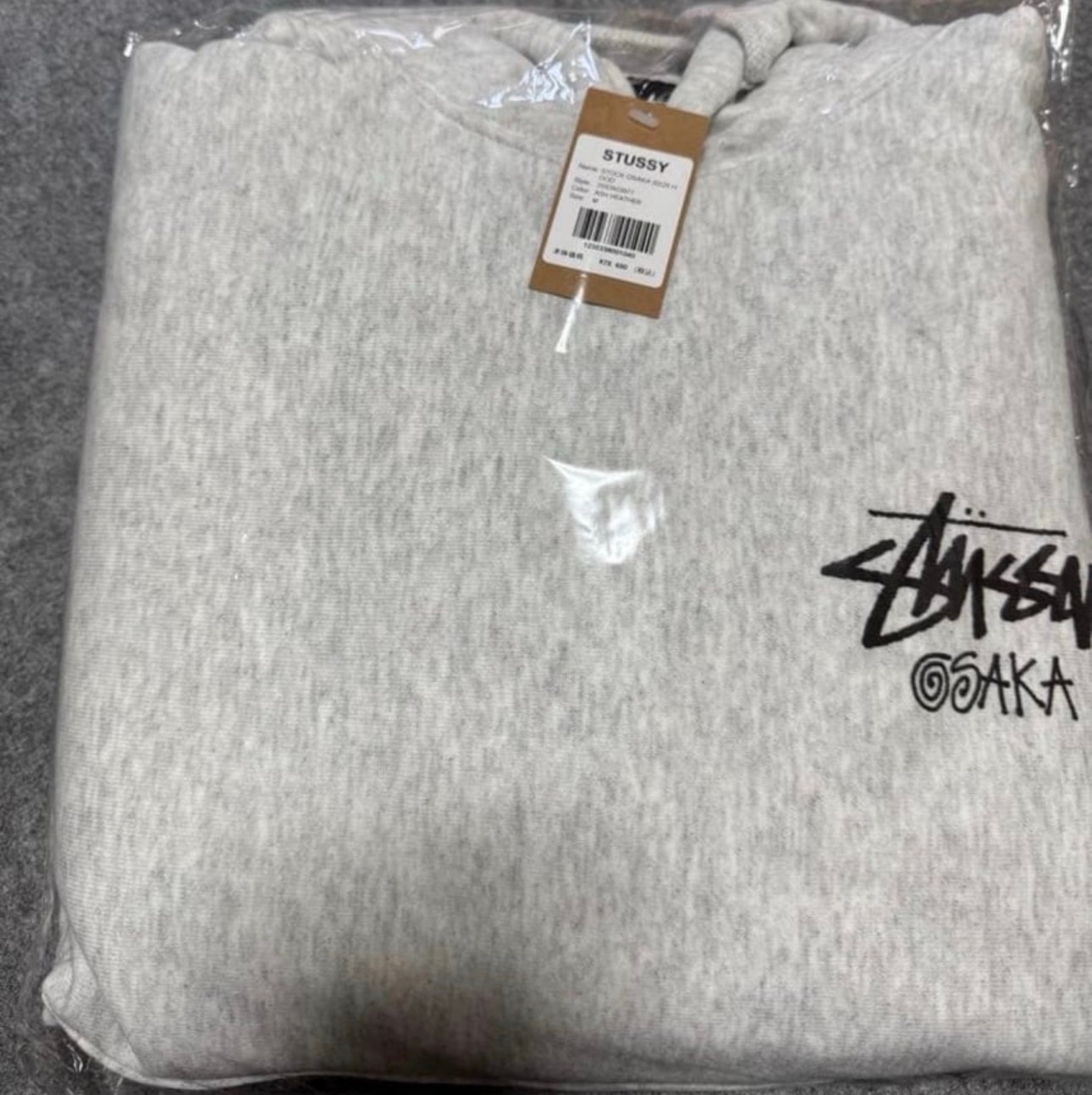 stussy Osaka 2025パーカーグレーMサイズ
