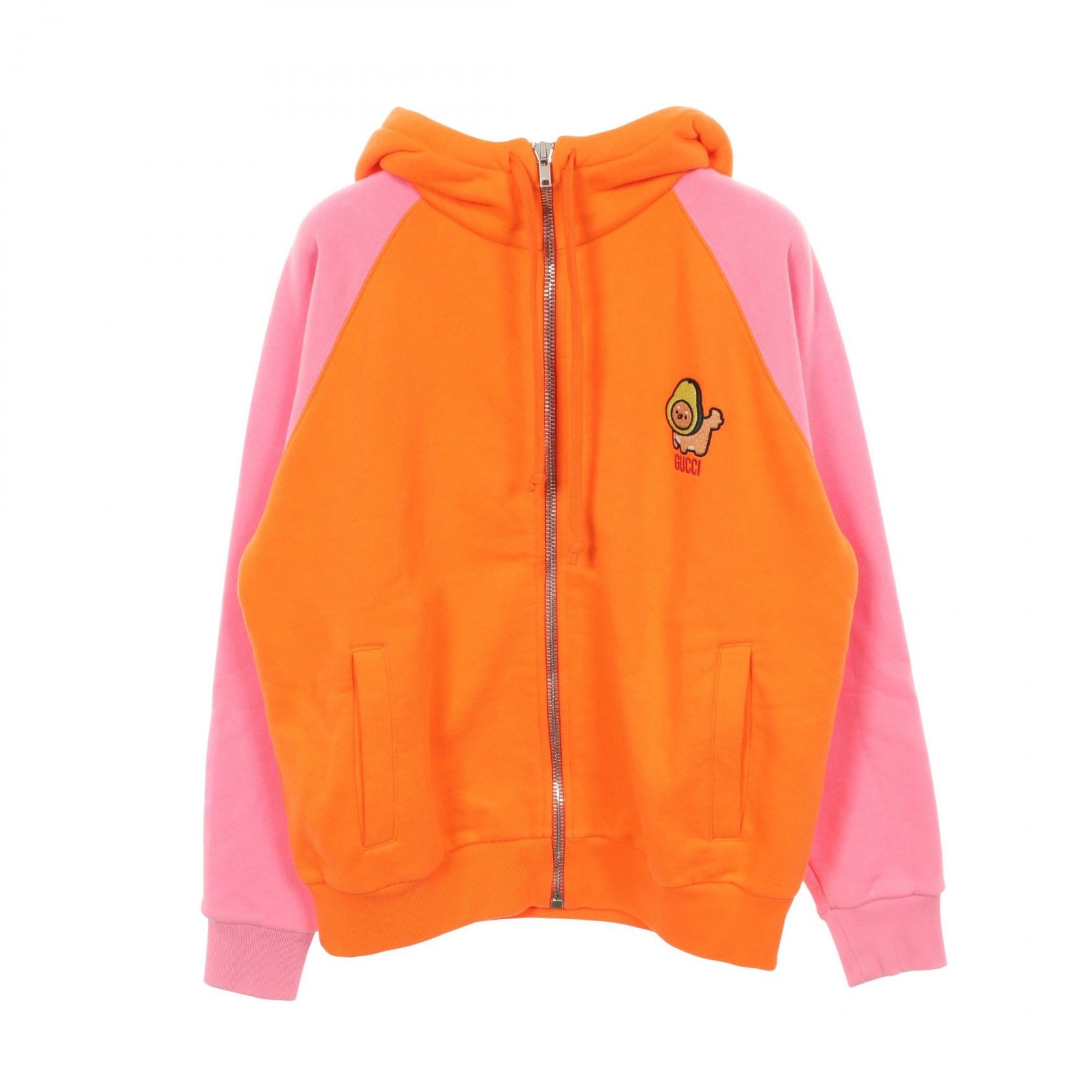 グッチ GUCCI パーカー 衣料品 トップス コットン レディース オレンジ系 / ピンク系 / マルチカラー 【中古】