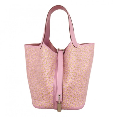 ★最終価格★SALE【6fa1155】エルメス ハンドバッグ ピコタンロックPMラッキーデイジー モーヴシルベストル シルバー金具 U刻印【中古】レディース