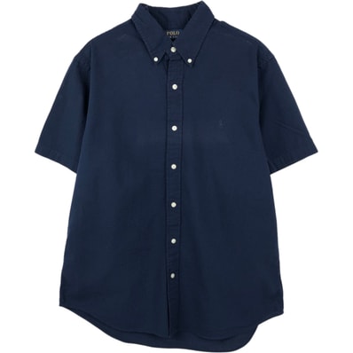 古着 ラルフローレン Ralph Lauren POLO RALPH LAUREN CLASSIC FIT シアサッカー 半袖 ボタンダウンシャツ メンズL相当/eaa660624