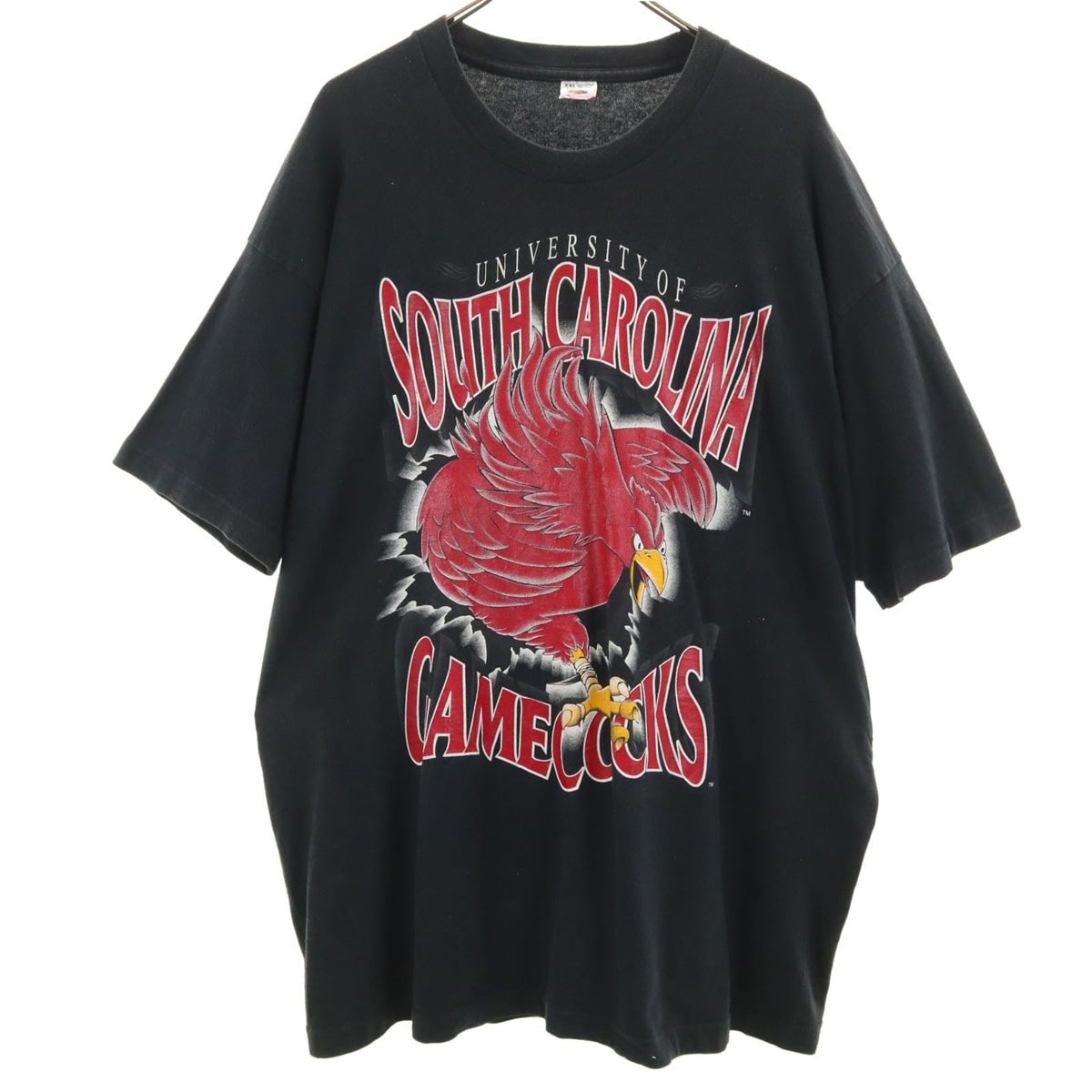 FRUIT OF THE LOOM フルーツオブザルーム 90s USA製 オールド 半袖 Tシャツ XXL 黒 シングルステッチ ビックサイズ