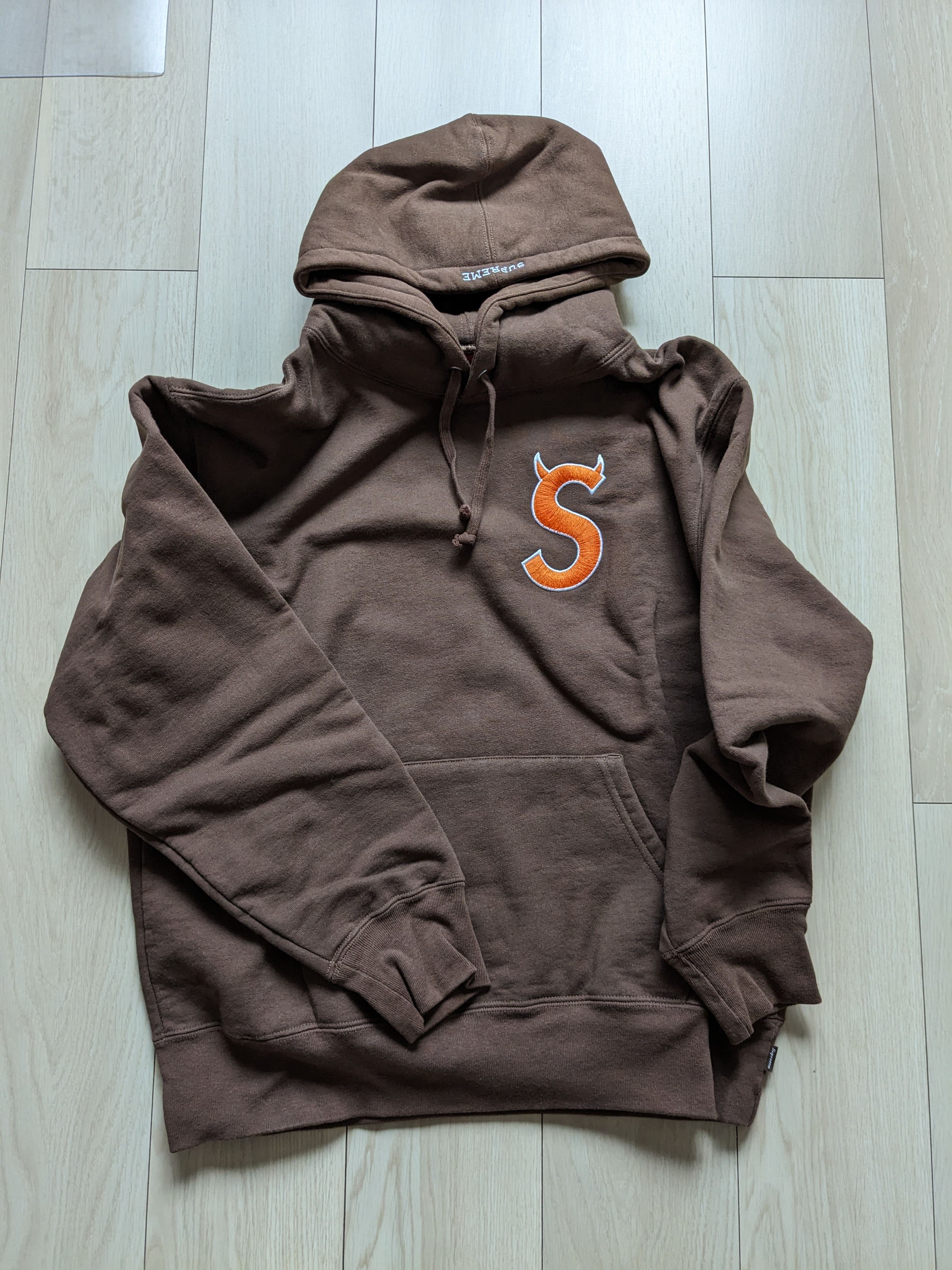 Supreme S Logo Hooded Sweatshirt "Brown" (22FW)