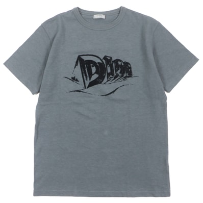 美品 ディオール オム 半袖Tシャツ スラブコットンジャージー グレー S